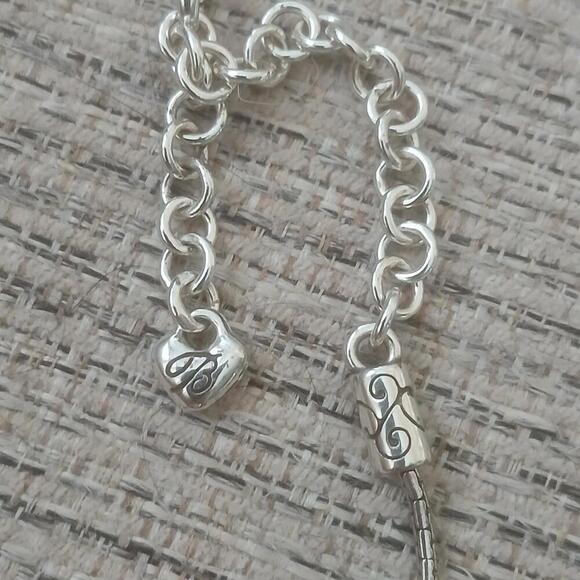 Brighton Surrender Crysyal Necklace Reversible Blue Locket Messages With Case - Picture 7 of 9